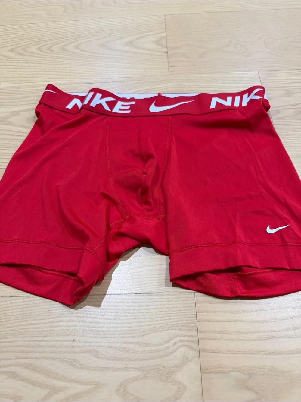 Nike Red Men’s Performance Boxer Briefs with White Logo
